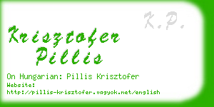 krisztofer pillis business card